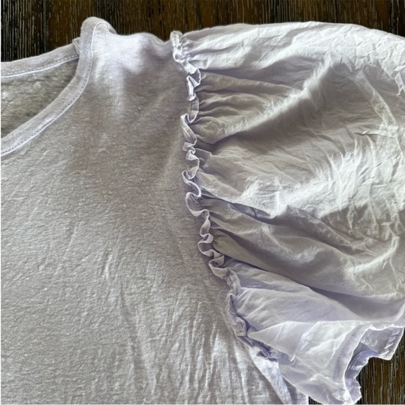 Loft linen light purple tshirt blouse women’s small boho - Picture 4 of 6